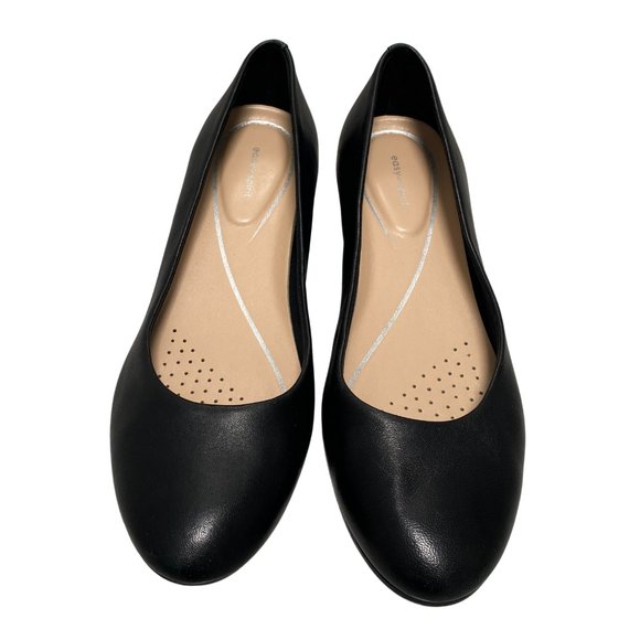 Easy Spirit Comfort Ailene Low Block Heel Dress Shoes Pumps Black Leather Size 8 - Picture 4 of 12